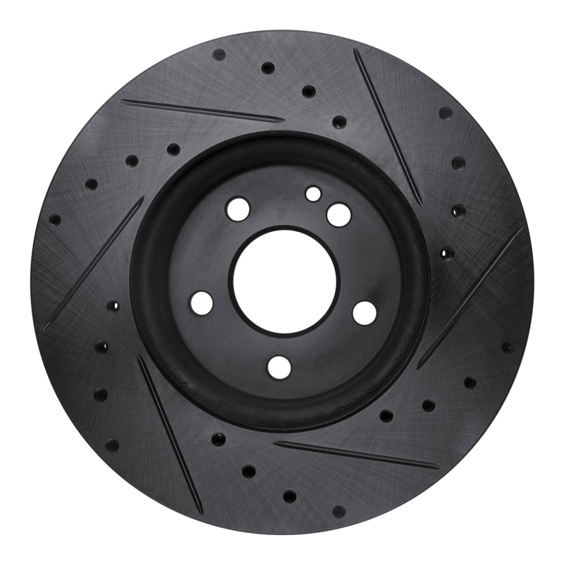 Mercedes-Benz Viano Brake Rotor (1) - Front Left - R1 Concepts - Drilled & Slotted - Black - `16-`23